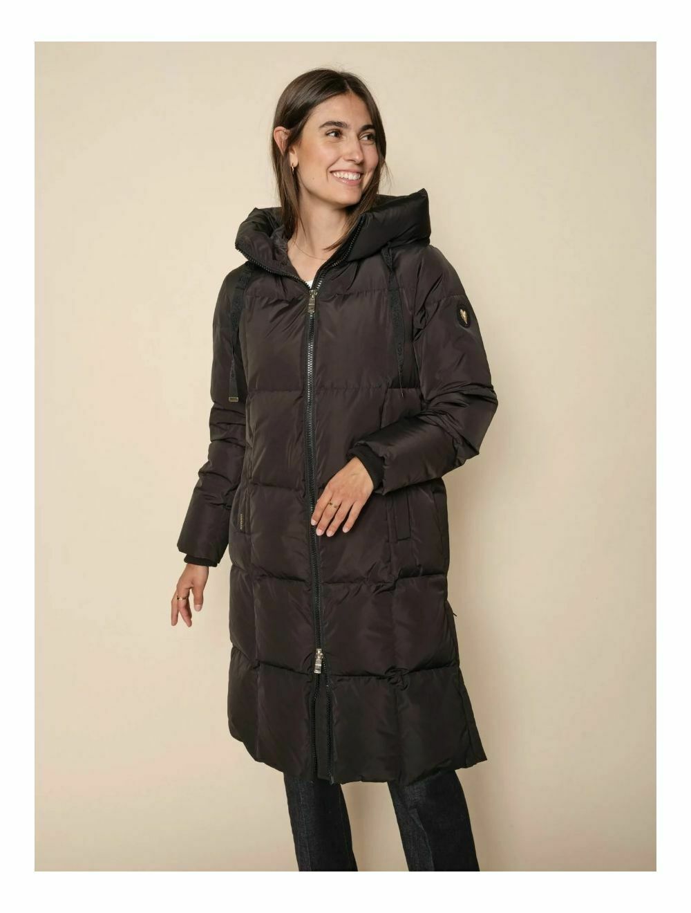 Nova Square Down Coat - Zwart