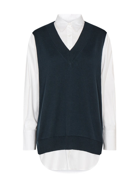 Estel Spliced shirt - Blauw