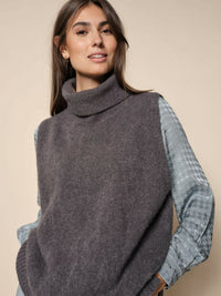 Zahra Rollneck Knit Slipover - Grijs