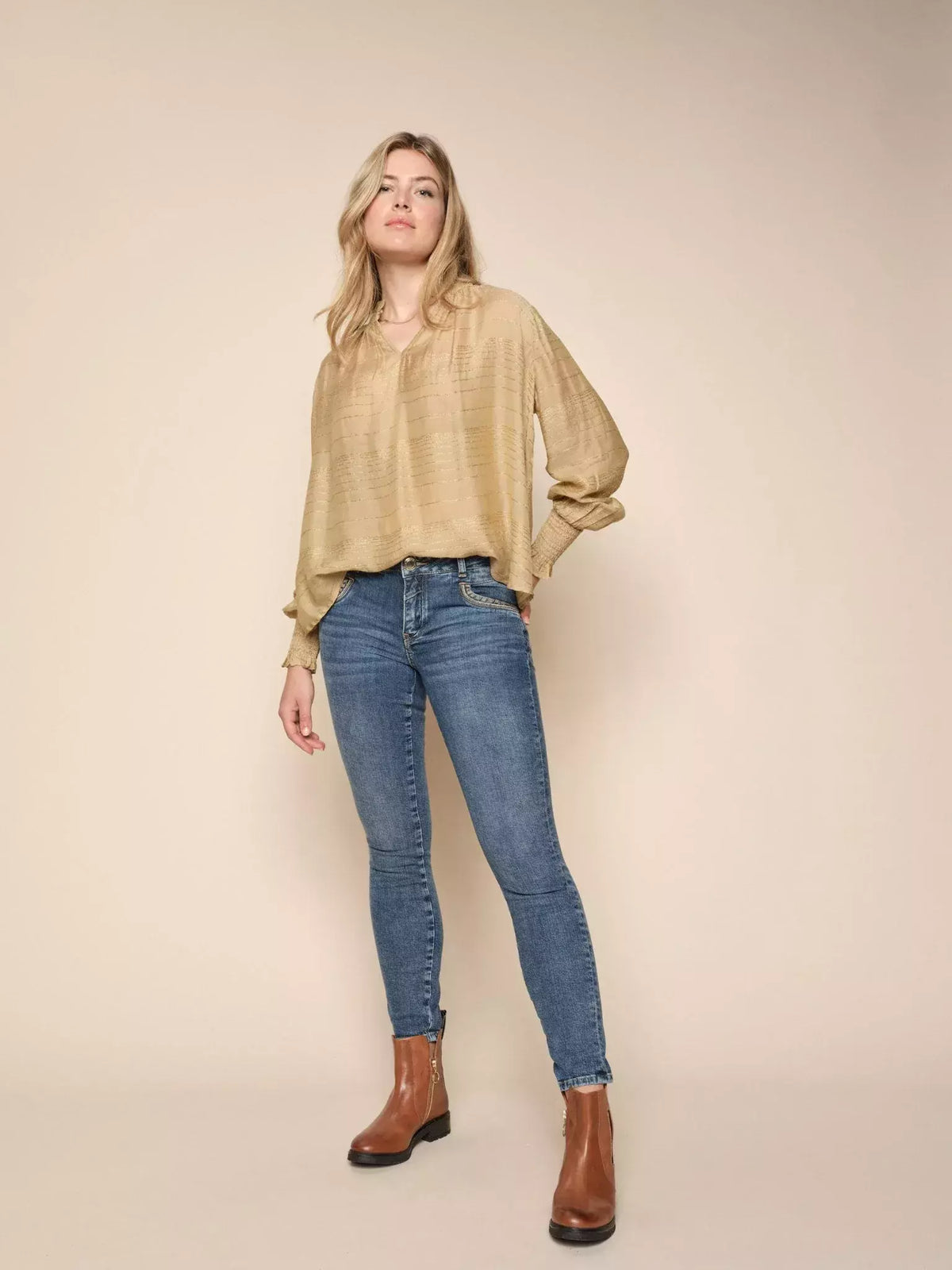 Naomi Glow Jeans - Blauw