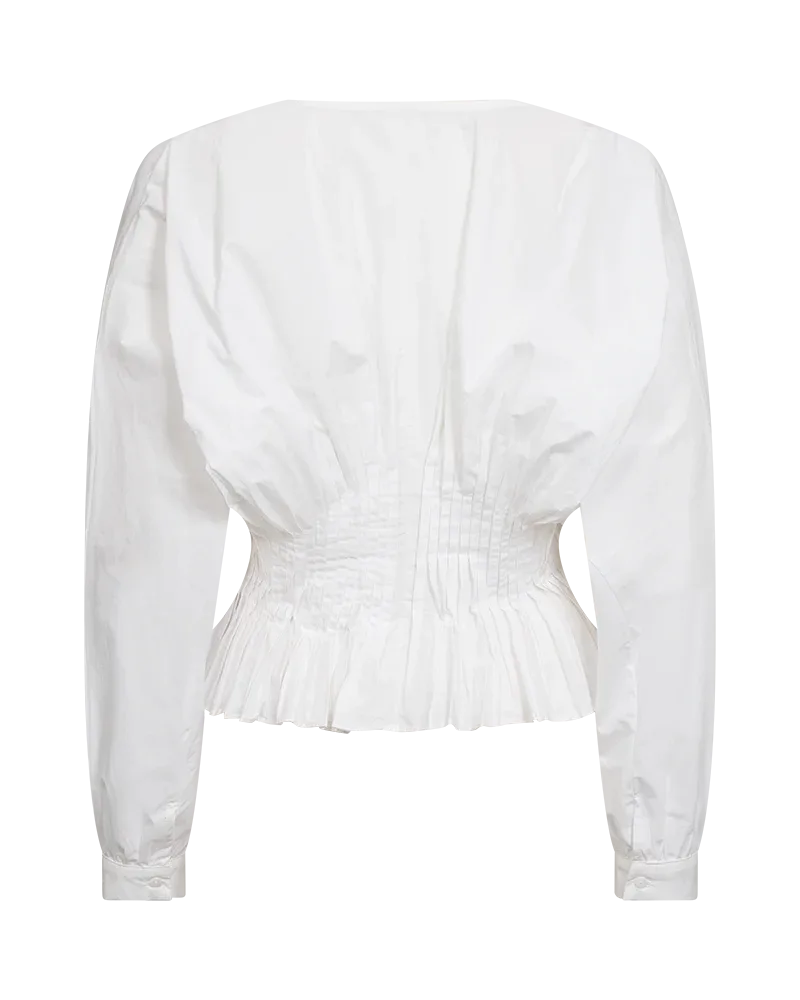 CMPOPLIN-BLOUSE - Wit