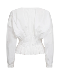 CMPOPLIN-BLOUSE - Wit