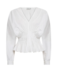 CMPOPLIN-BLOUSE - Wit