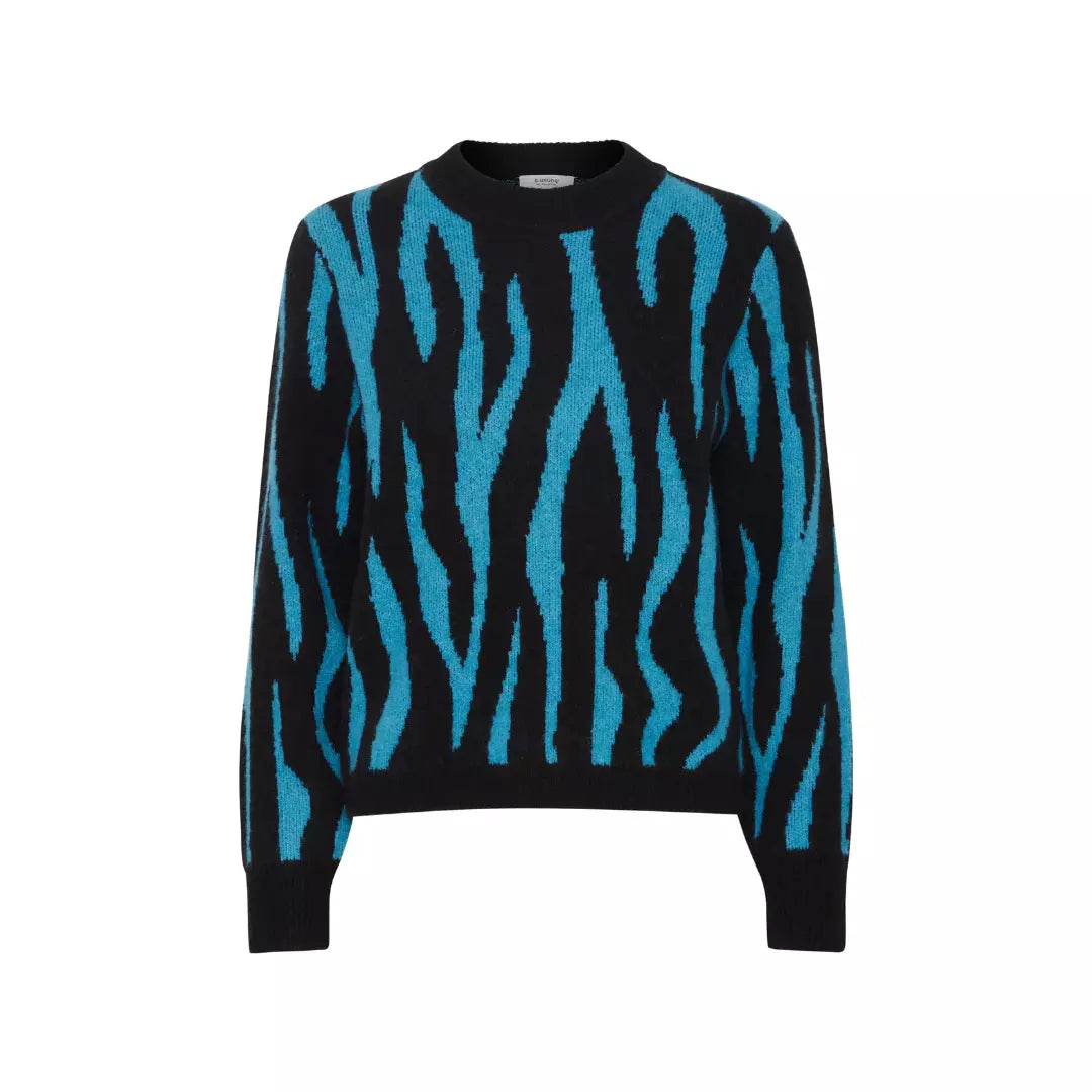 BYMARTINE JACQUARD Pullover - Blauw