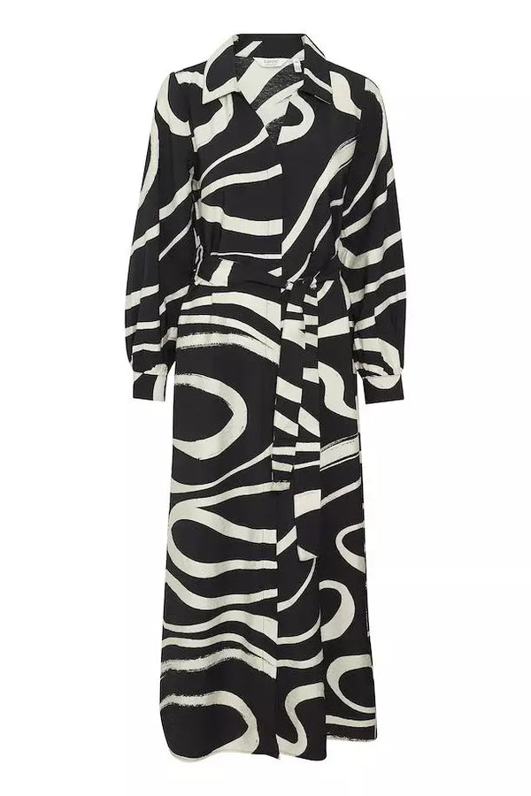 BYIBINE Aop dress - Zwart