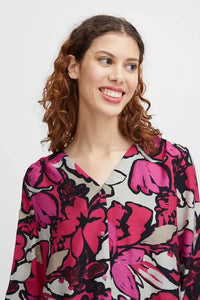 BYJANINA Aop blouse - Roze