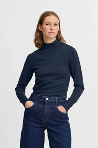 BYMMORLA Button jumper - Blauw