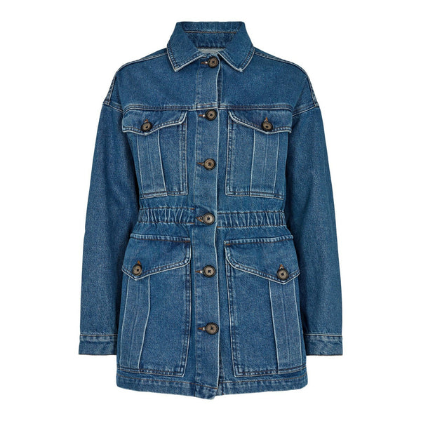 Vika Pocket Denim Jacket - Blauw
