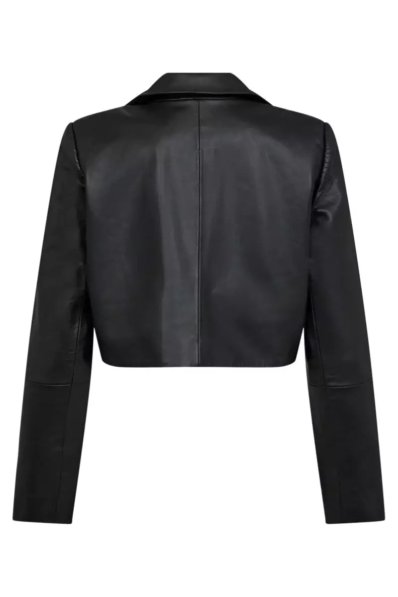 PhoebeCC Leather Crop Blazer - Zwart