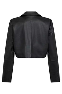 PhoebeCC Leather Crop Blazer - Zwart