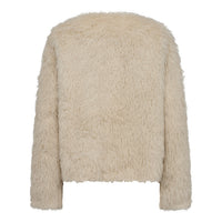 TibetCC Crop Fur Jacket - Wit