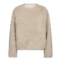 TibetCC Crop Fur Jacket - Wit