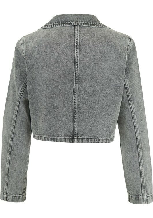 VikaCC Crop Blazer - Grijs