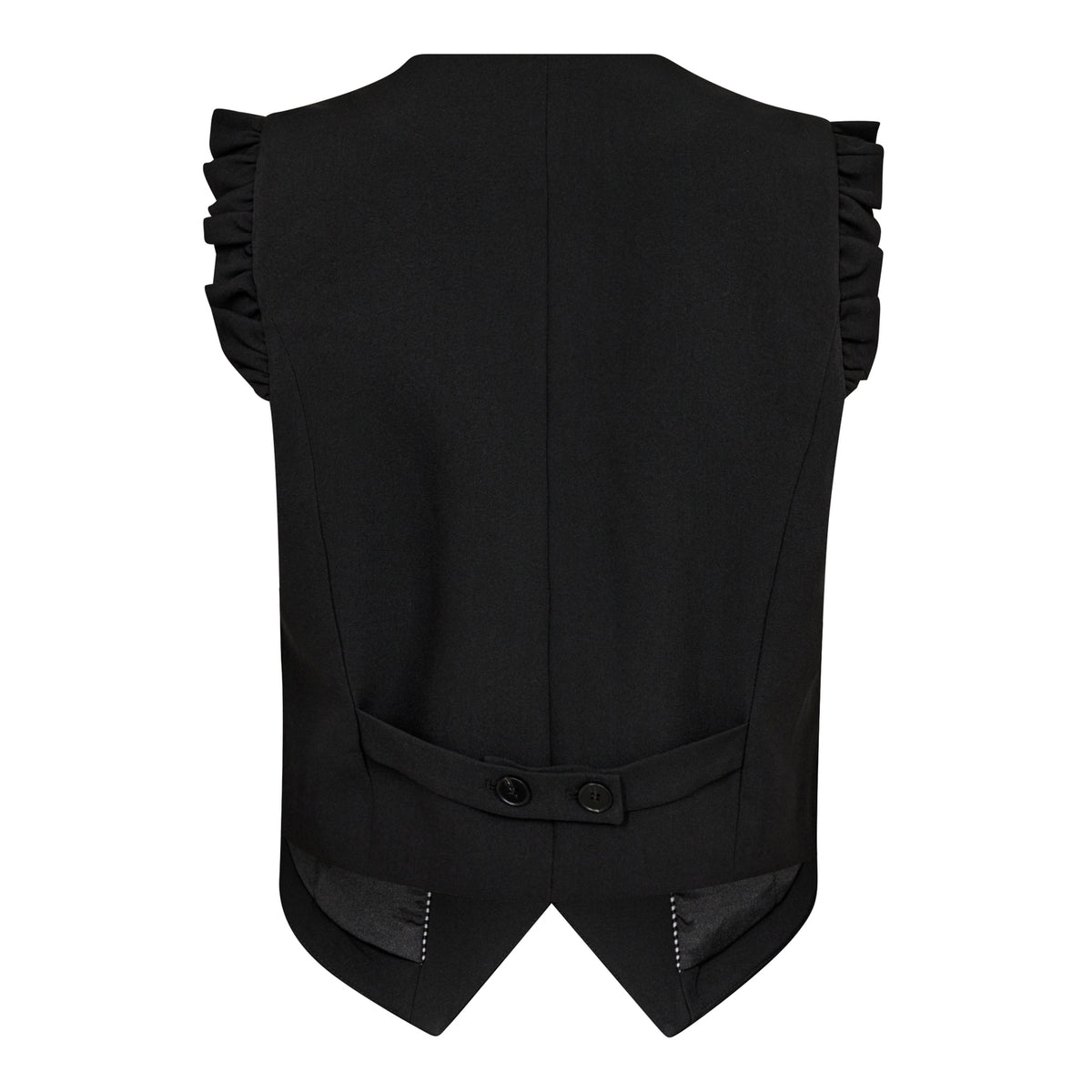 LianeCC Frill Tailor Vest - Zwart