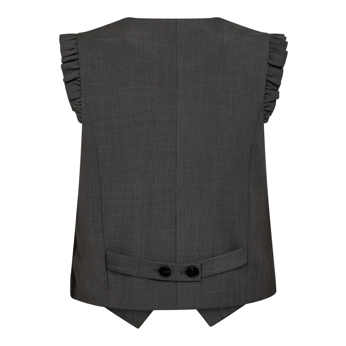 LianeCC Frill Tailor Vest - Grijs