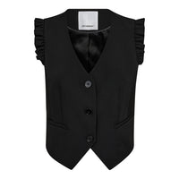 LianeCC Frill Tailor Vest - Zwart