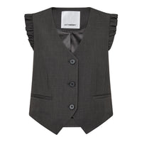 LianeCC Frill Tailor Vest - Grijs