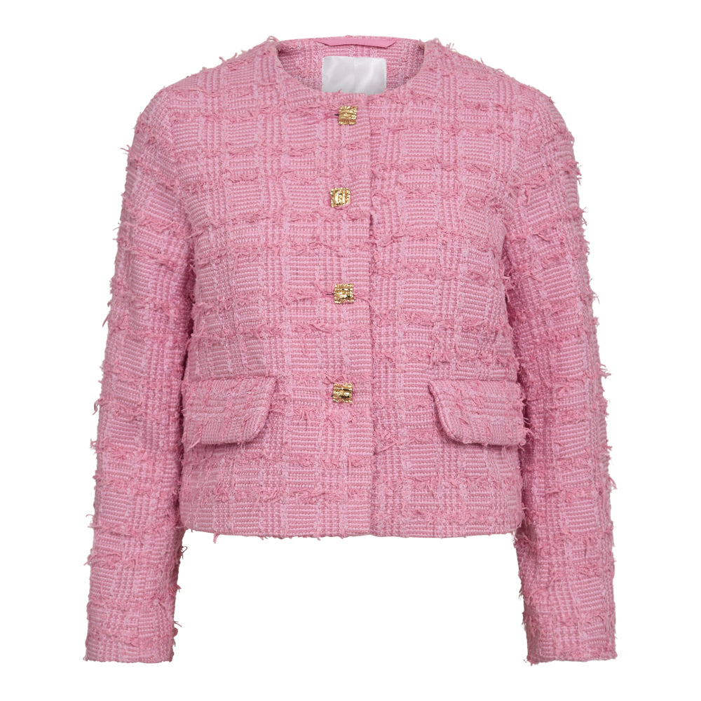 CalaCC Check Boucle Jacket - Zand