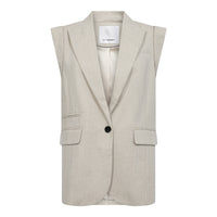 LisaCC Linen Wing Vest - Beige