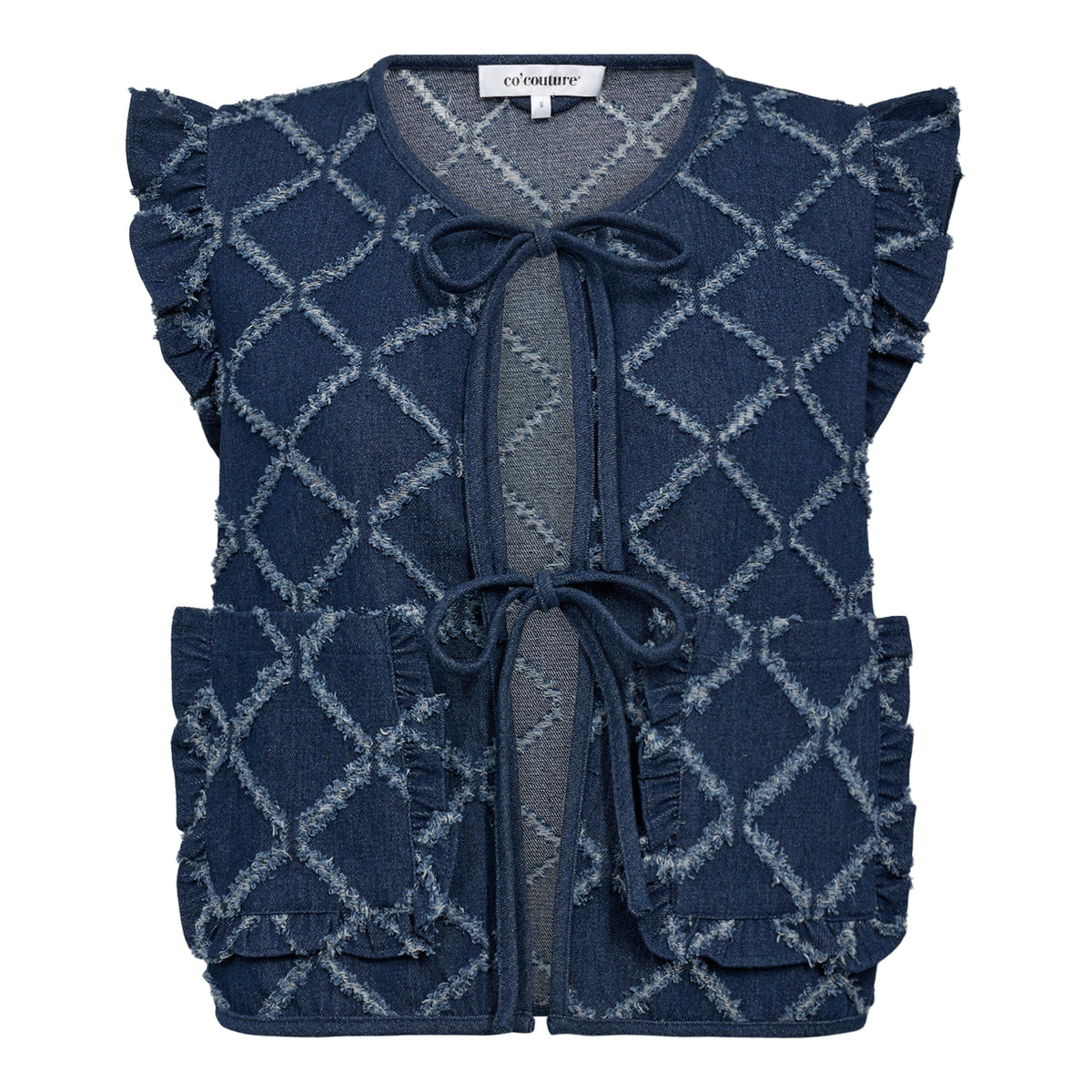 MilanCC Denim Frill Vest - Blauw