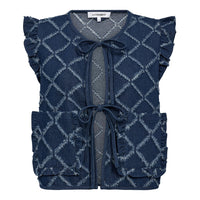 MilanCC Denim Frill Vest - Blauw