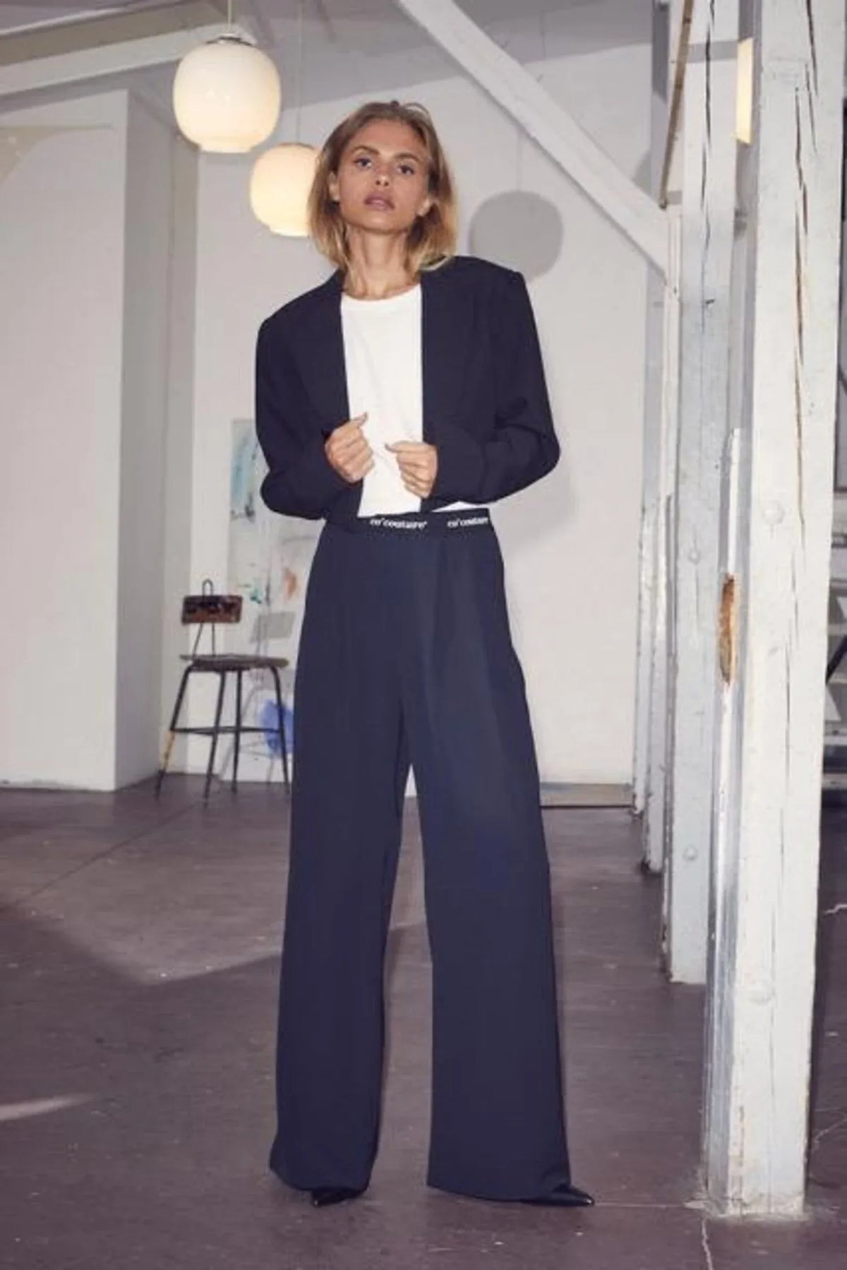 AminaCC Logo Long Pant - Zwart