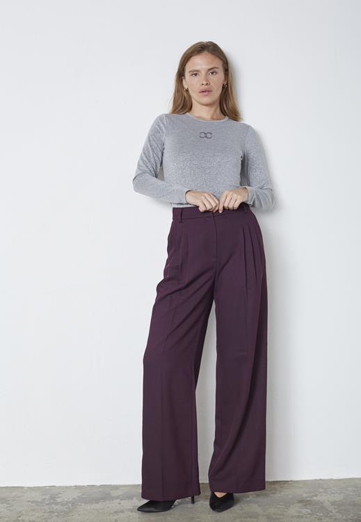 AlmiraCC Pleat LL pant - Paars