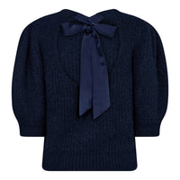 CoralieCC Bow Rib Knit - Blauw