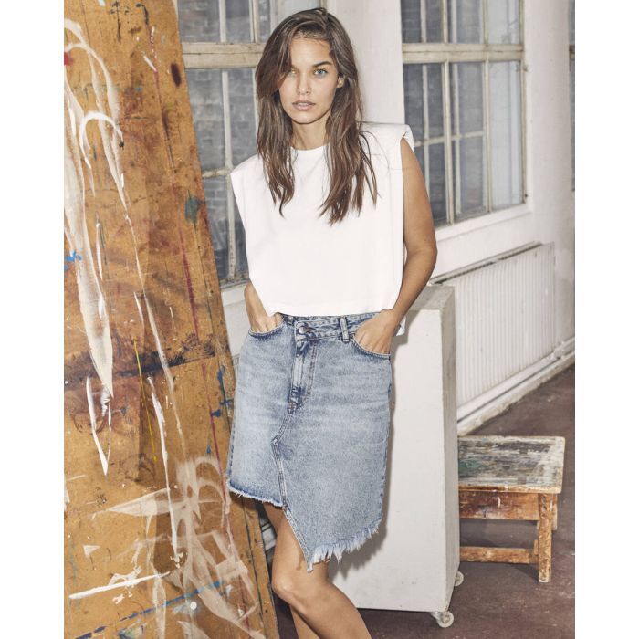 DarinCC Asym Crop Skirt - Blauw