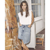 DarinCC Asym Crop Skirt - Blauw