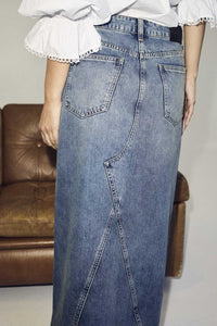 DarinCC Long Slit Skirt - Blauw