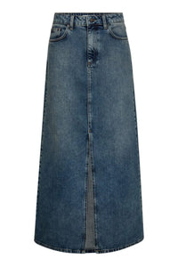 DarinCC Long Slit Skirt - Blauw