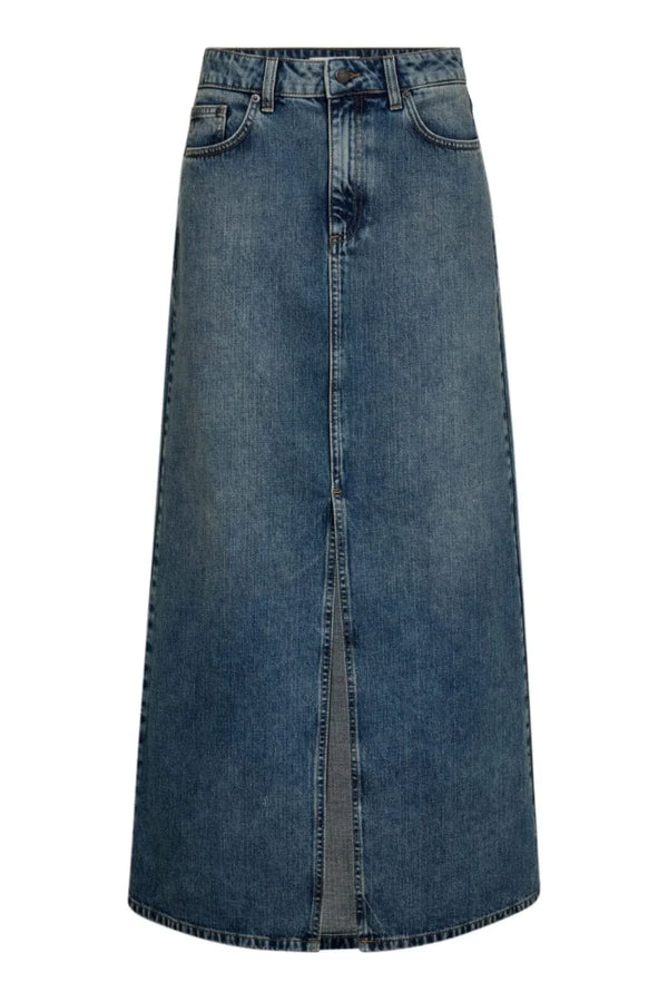 DarinCC Long Slit Skirt - Blauw