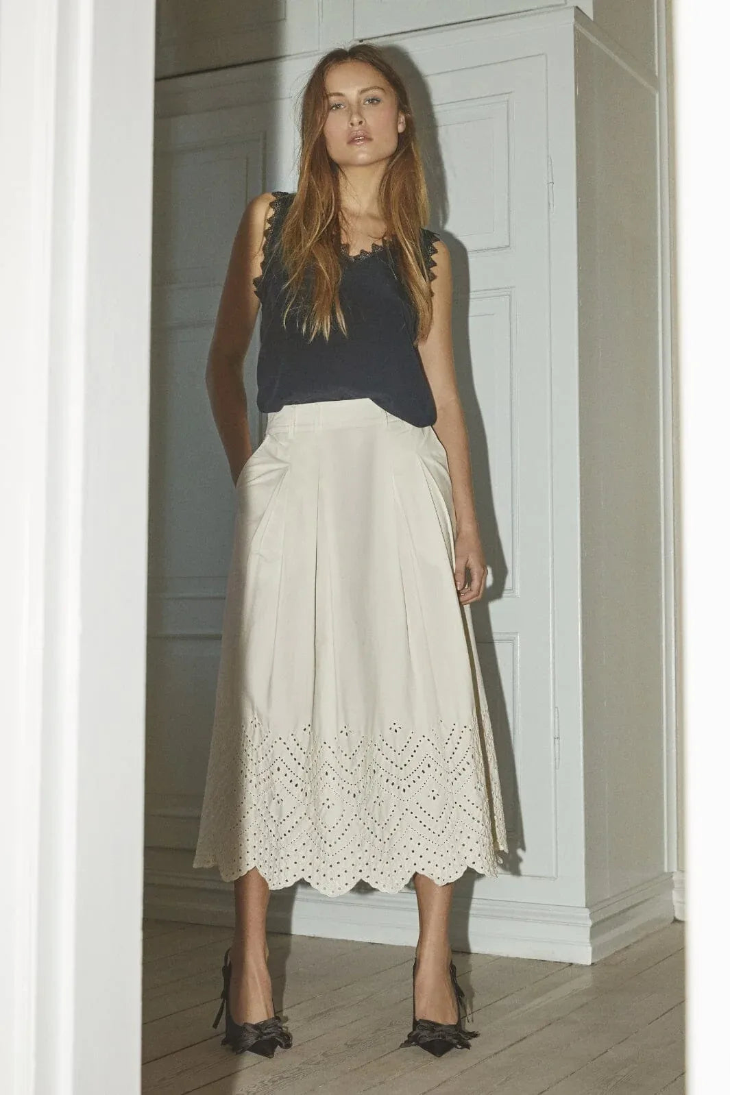 PoppyCC Anglaise Skirt - Beige