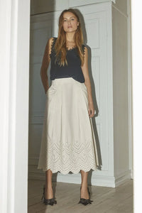 PoppyCC Anglaise Skirt - Beige
