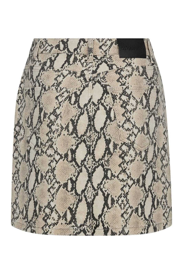 SnakeCC Denim Skirt - Beige