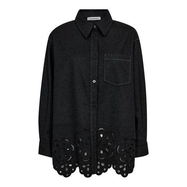 WarrenCC Wool Embroidery Shirt - Grijs