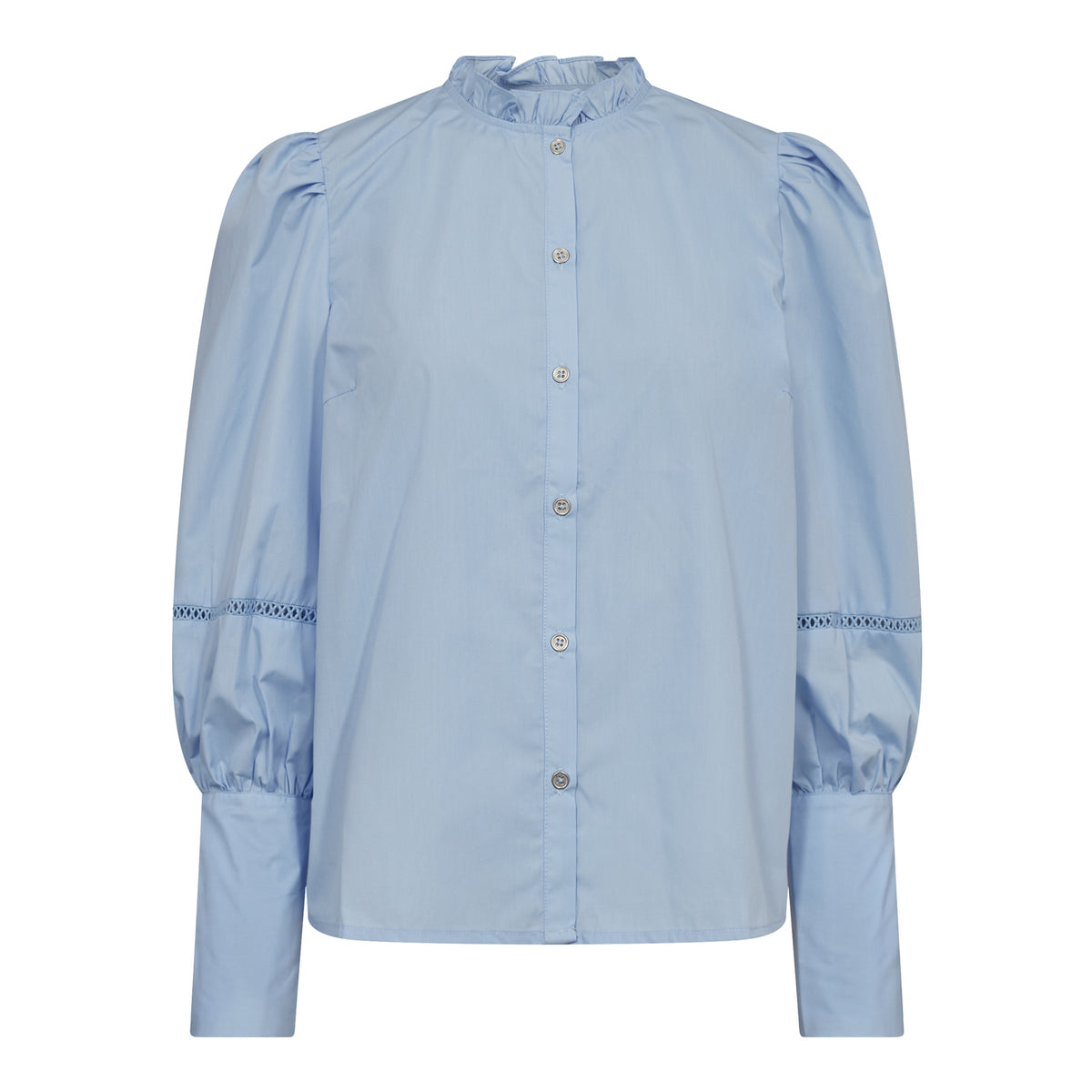 BonnieCC Lace Sleeve Shirt - Blauw