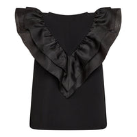 BethanyCC Frill Top - Zwart