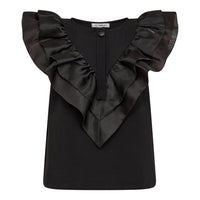 BethanyCC Frill Top - Zwart