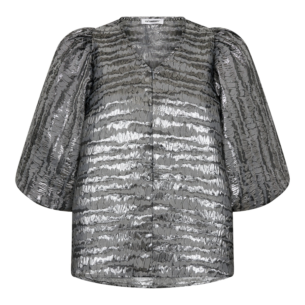 MetallicCC Stripe Blouse - Zwart