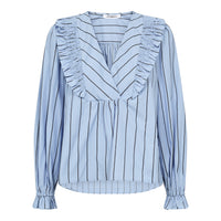 IvanaCC Smock Frill Blouse - Blauw