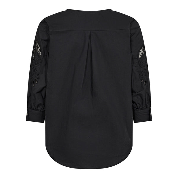 KelliseCC Lace Cut Shirt - Zwart