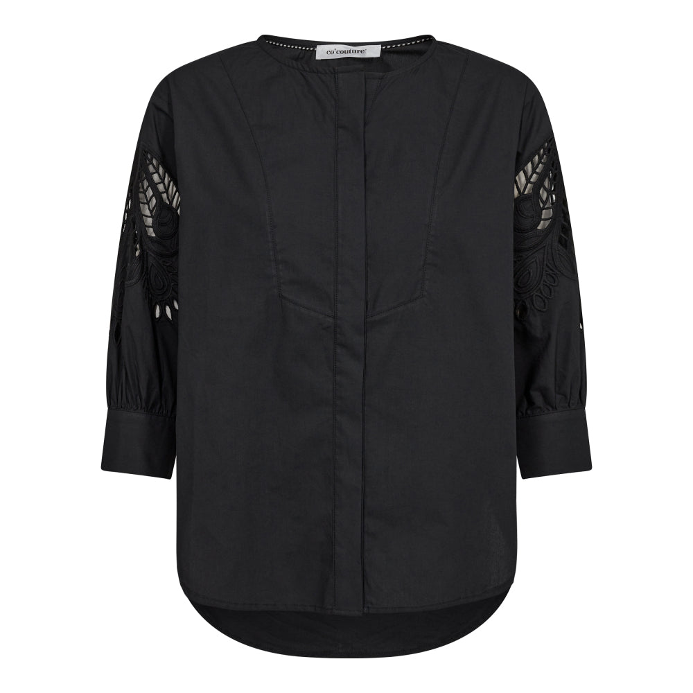 KelliseCC Lace Cut Shirt - Zwart