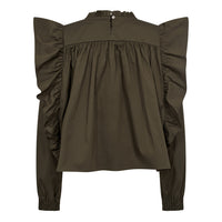 CottonCC Crisp Frill Blouse - Groen