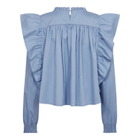 CottonCC Crisp Frill Blouse - Blauw