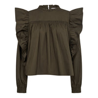 CottonCC Crisp Frill Blouse - Groen