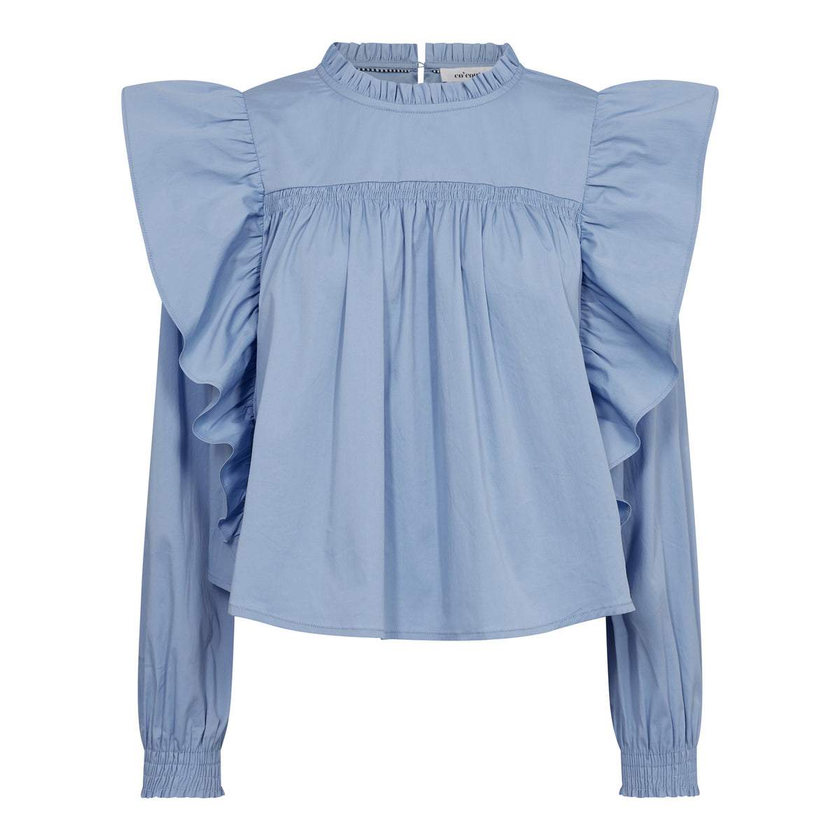 CottonCC Crisp Frill Blouse - Blauw