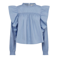 CottonCC Crisp Frill Blouse - Blauw