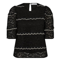 LoraCC Lace Blouse - Zwart